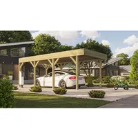 Weka Einzelcarport 3,28 x 6,66 m braun mit Dachbegrünung