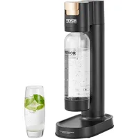 Vevor Sprudelwassergerät, Soda-Maschine, Sprudelwasser-Starter-Set mit BPA-freier 1-Liter-PET-Flasche, Kompatibel mit Einschraubbaren 60-Liter-CO2-Flaschen (CO2-Frei in der Flasche)