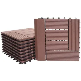 MCW WPC Bodenfliese Sarthe braun 30 x 30 cm 11 St.