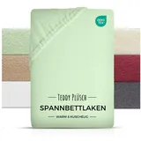 Carpe Sonno Spannbettlaken Baumwolle-Polyester 90 x 200 cm Grün