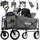 Tectake Bollerwagen faltbar grau