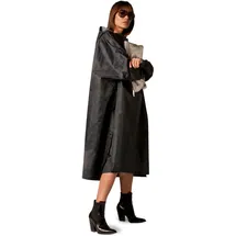 RAINKISS Regenponcho Schwarz Einheitsgröße