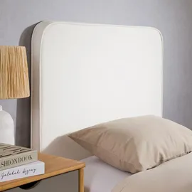Idimex Kopfteil Ariela 90 cm gepolstert, weiß - Headboard mit Wandbefestigung und Kunstlederbezug, bequeme Bettrückwand für Einzelbett