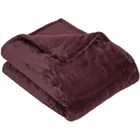 ZOLLNER Kuscheldecke,, Bordeaux, 220x240 cm, Oeko-Tex® Standard 100, Wohntextilien,