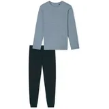 SCHIESSER Schlafanzug Casual Essentials Blau 58