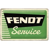 Nostalgic Art Nostalgic-Art Retro Blechschild, Fendt Service – Geschenk-Idee für Traktor-Fans, aus Metall, Vintage-Design zur Dekoration, 20 x 30 cm