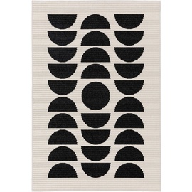 benuta Outdoorteppich Taro, benuta, rechteckig, Höhe: 5 mm, Kunstfaser, Berber, Ethno-Style, Wohnzimmer schwarz|weiß