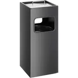 Durable Papierkorb Metall mit Ascher, eckig,
