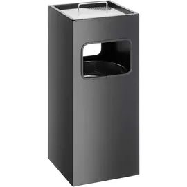 Durable Papierkorb Metall mit Ascher, eckig,
