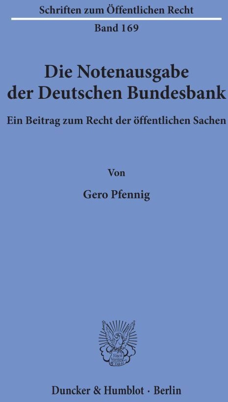 Die Notenausgabe Der Deutschen Bundesbank. - Gero Pfennig  Kartoniert (TB)