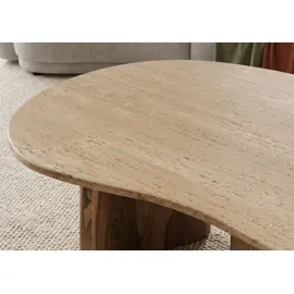 MASSIVMOEBEL24.DE Couchtisch Natur Weiß Sheesham 100 x 31 x 65 cm
