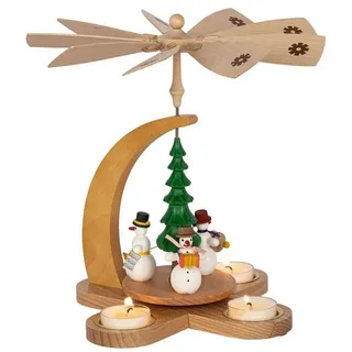 Richard Glässer GmbH Seiffen Richard Glaesser Weihnachtspyramide Weihnachtswald, 27 cm hoch, bunt mit Teelichte.. RG #15872
