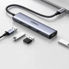 UGREEN 4 Port Usb-c Auf 4x Usb 3.2 Hub-splitter Silber