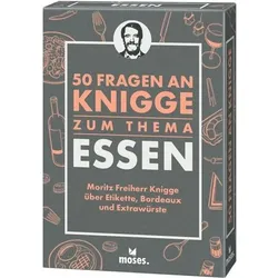 MOSES. VERLAG 100590 50 Fragen an Knigge zum Thema Essen