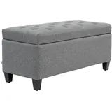 Homcom Truhenbank Hellgrau 100 x 40 x 44 cm