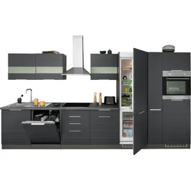 kochstation Küchenzeile KS-Luhe 390 cm grau