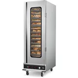 Vevor Hot Box Speisenwärmer Imbisswärmer mit 16 Ebenen & Wasserschale & Glas-Einzeltür & verstellbaren Ablagen, Speisewärmerschrank aus Edelstahl, ideal zur Aufbewahrung von Pizza Hühnchen