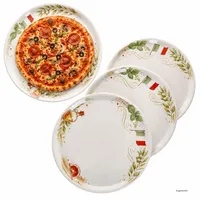 4x Pizzateller Katja Ø31,5cm XL-Teller 4 Personen Italien-Dekor Platte