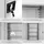 Tectake Büroschrank Stahl 140 x 90 x 40 cm grau abschließbar