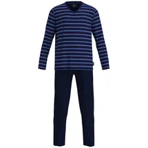 Götzburg Pyjama Schlafanzug lang Blau L
