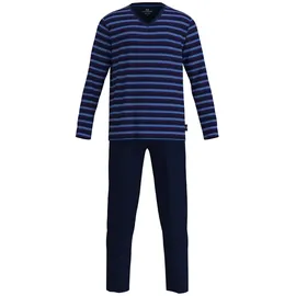 Götzburg Pyjama Schlafanzug lang Blau L