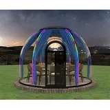 Xlmoebel Pavillon Runder Gartenpavillon für 10–12 Personen mit UV-Schutz, Made in Europa