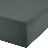 Erwin Müller Spannbettlaken Baumwolle-Jersey-Elasthan 120 x 200 - 130 x 220 cm grau