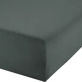 Erwin Müller Spannbettlaken Baumwolle-Jersey-Elasthan 120 x 200 - 130 x 220 cm grau