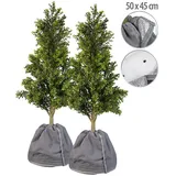 Royal Gardineer Thermo-Topfschutz für Pflanzen, 50 x 45 cm, mit Drainage, anthrazit