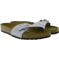 BIRKENSTOCK Madrid Pantoletten Made in Germany Sandale normale Breite 0040411 Silber - 36