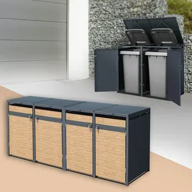 ML-Design Mülltonnenbox 264 x 116 cm anthrazit/lärchenoptik