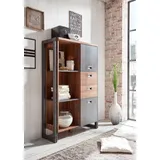 Home Affaire Highboard »Detroit«, Höhe 140 ca. cm, grau