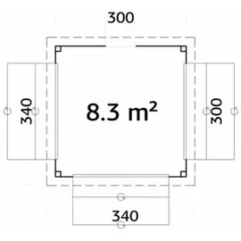 Palmako Marktstand Lenna 3 x 3 m Transparent