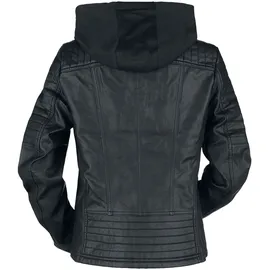 Black Premium by EMP Damen schwarze Kunstlederjacke im Biker-Style XXL - XXL
