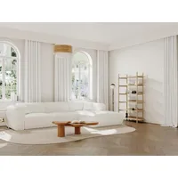 vente-unique Großes Ecksofa - Ecke rechts - Bouclé-Stoff - Weiß - POGNI von Maison Céphy