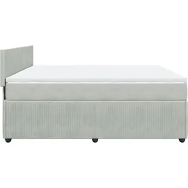 vidaXL Boxspringbett 180 x 200 cm Hellgrau