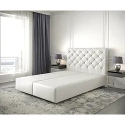 DELIFE Cadre-de-sommier Dream-Great 160x200  Cuir synthétique Blanc, cadre de lits