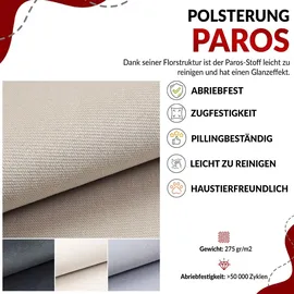 MKS Meble Eckcouch L-förmig mit Bettkasten 3-Sitzer Beige
