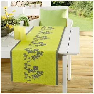 Giantore Tischläufer Tischläufer Tischdecke mit feinem Polyester-Einfassband 40 x 150cm grün