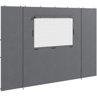 Seitenteile für 2,95x2,95 m Pavillon Seitenwand mit Haken für Partyzelt Grau