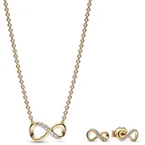 Pandora 68322 Damen Schmuck-Set Funkelnde Unendlichkeit Goldfarben