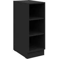 Küchen-Preisbombe Küchen Unterschrank Regal 30 cm Schwarz Küchenzeile Küche