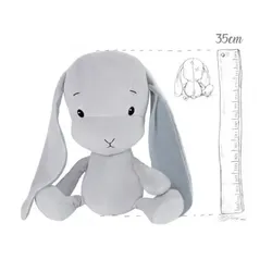 Kuscheltier Hase 35 cm, grau / Ohren grau | Effiki