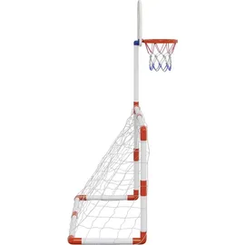 vidaXL Fußball- und Basketball-Set für Kinder mit Bällen 98x50x70 cm