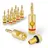 Sonero Bananenstecker Premium (8er-Set) für alle Lautsprecherkabel mit einem Durchmesser von max. 6mm2, 4 Stück mit Farbcodierung (4x rot, 4x schwarz), 24k vergoldet