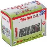 fischer Allzweckdübel DuoPower 6 x 30 S PH, 50 Stück