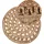 Beliani Afrin Filzkugelteppich 140 x 200 cm Beige