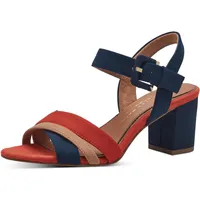 Marco Tozzi Damen Sandalen mit Absatz Elegant Vegan, Blau