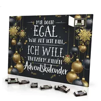 printplanet - Adventskalender Mir doch Egal wie alt ich Bin, ich Will trotzdem einen Adventskalender - mit Schokolade - Design Weihnachtskalender, Schoko-Adventskalender mit Spruch - 2024