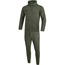 Jako Premium Basics Jogginganzug mit Kapuze khaki meliert M
